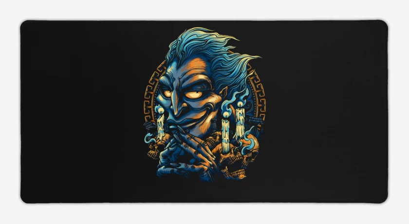 Mouse pad Gamer Negro de Rey del Inframundo