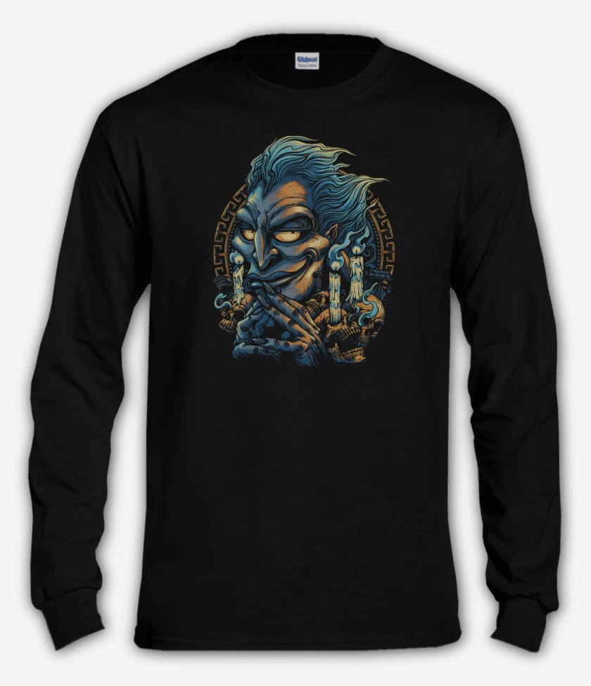 Polera manga larga Negro de Rey del Inframundo