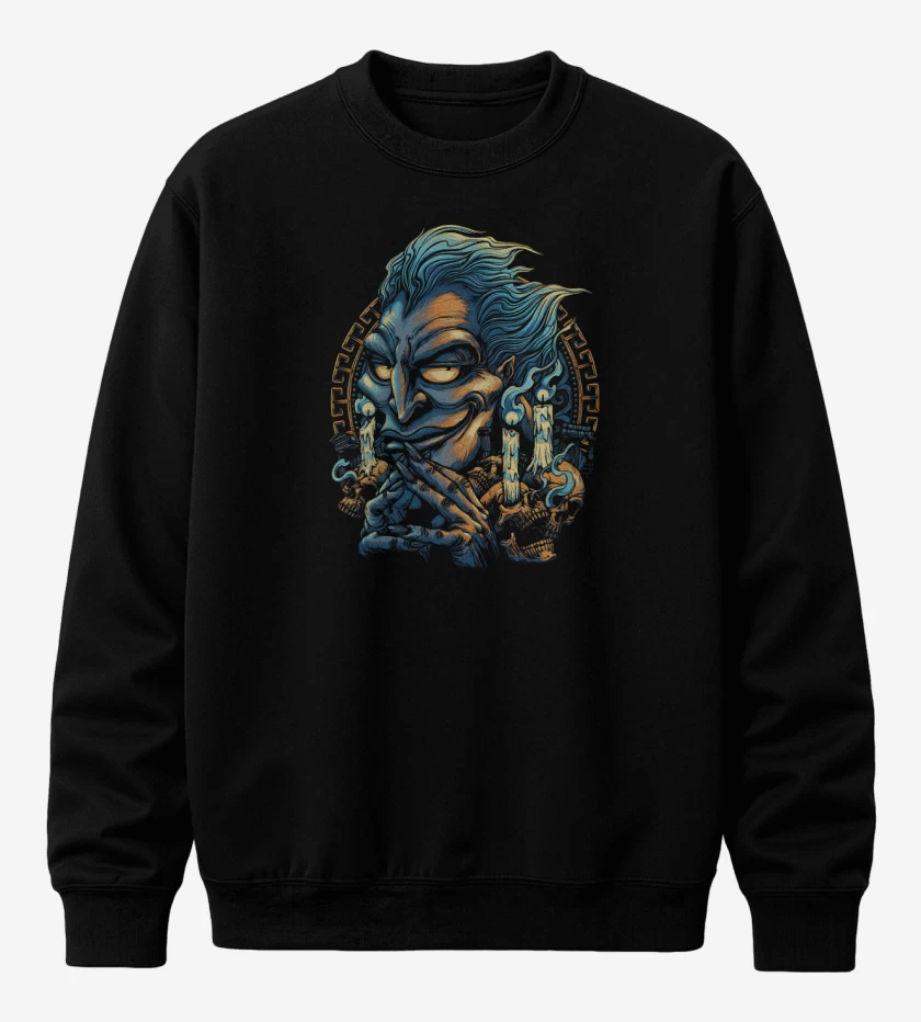 Poleron polo Negro de Rey del Inframundo