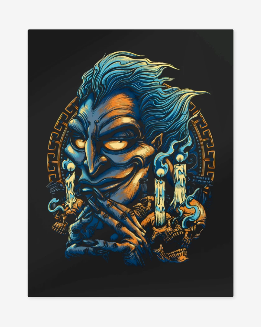 Print metalico Negro de Rey del Inframundo