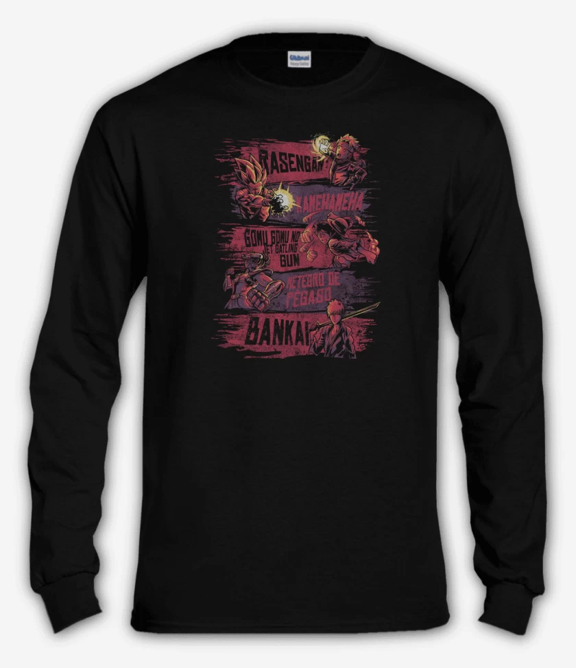 Polera manga larga Poder del Anime