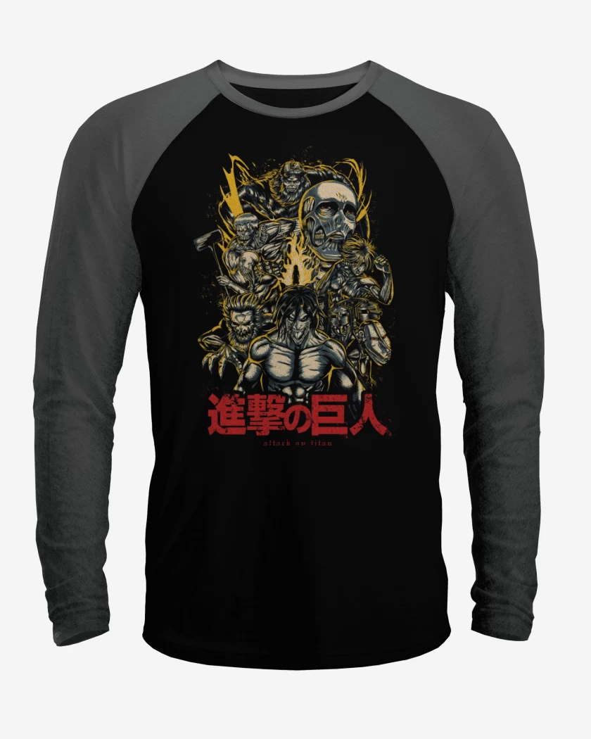 Polera Raglan Ataque de Titanes