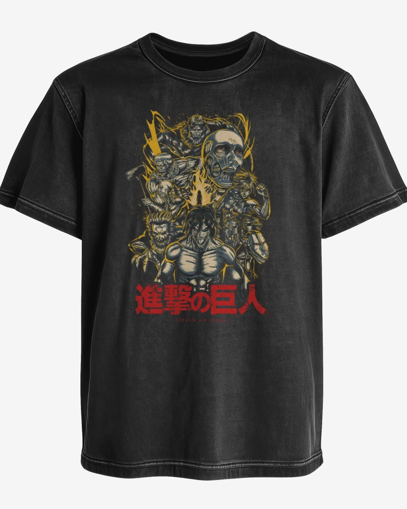 Polera desgastada Ataque de Titanes
