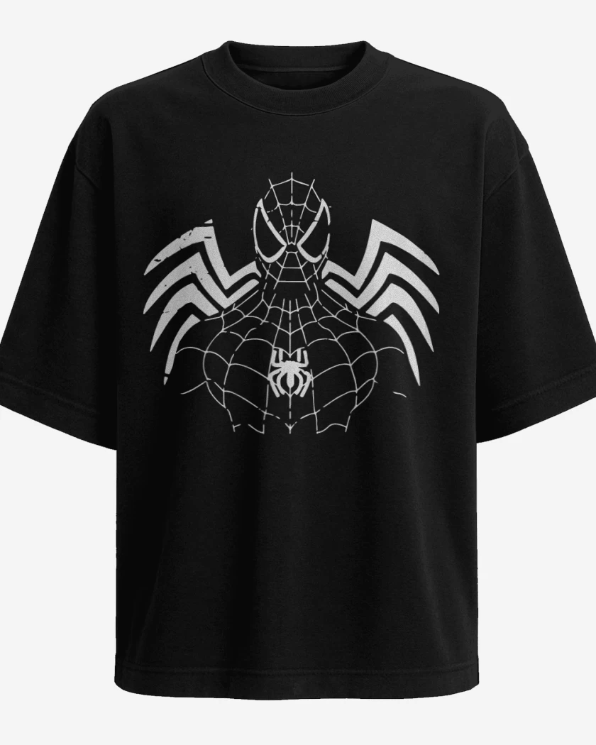 Polera Oversize Araña Negra