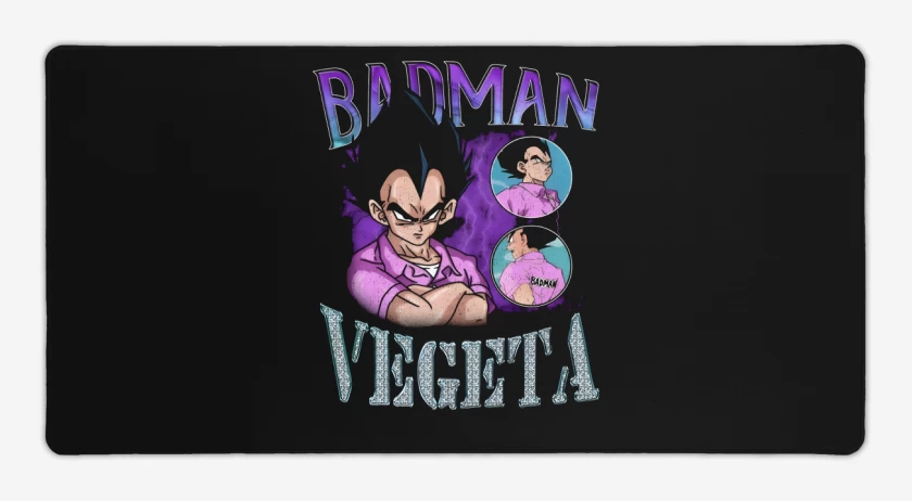 Mouse pad Gamer Negro de Badman Vegeta