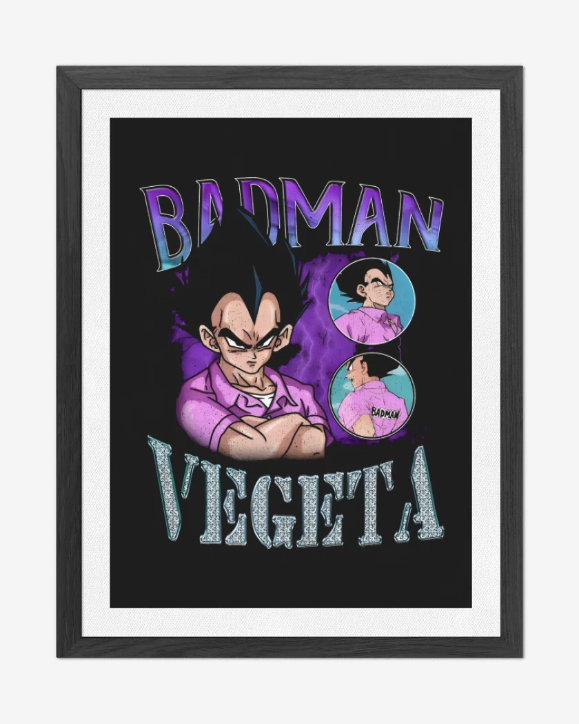Cuadro decorativo Negro de Badman Vegeta