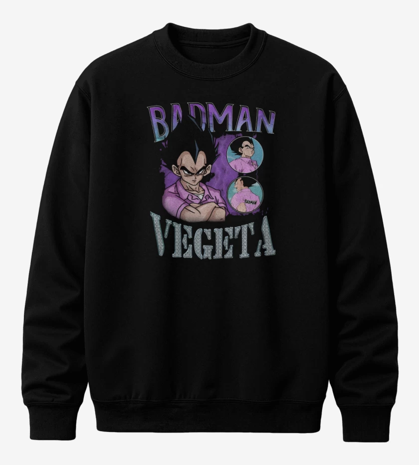 Poleron polo Negro de Badman Vegeta