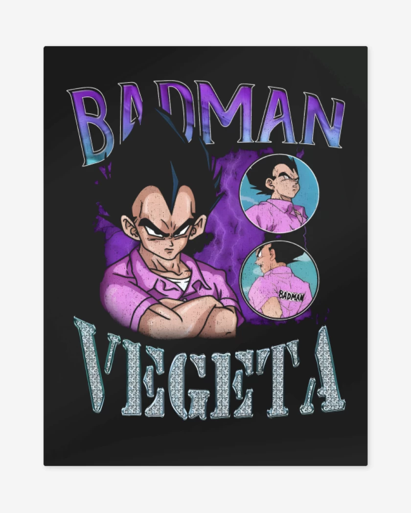 Print metalico Badman Vegeta