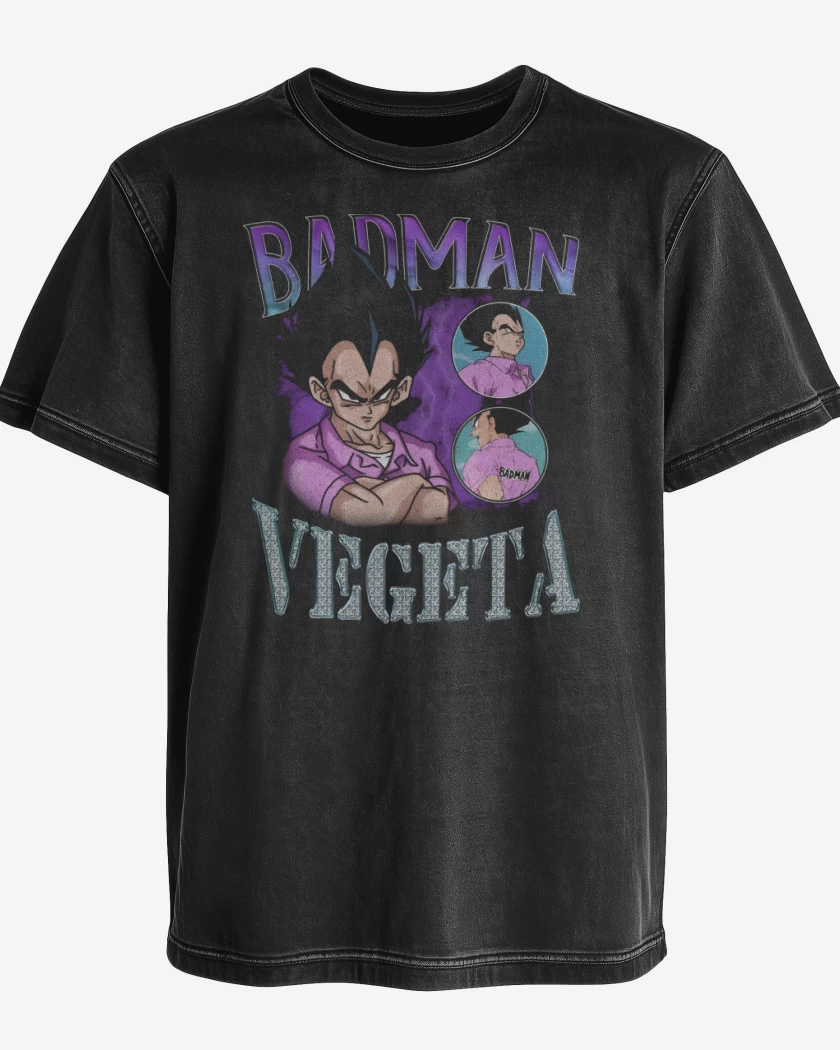 Polera desgastada Badman Vegeta