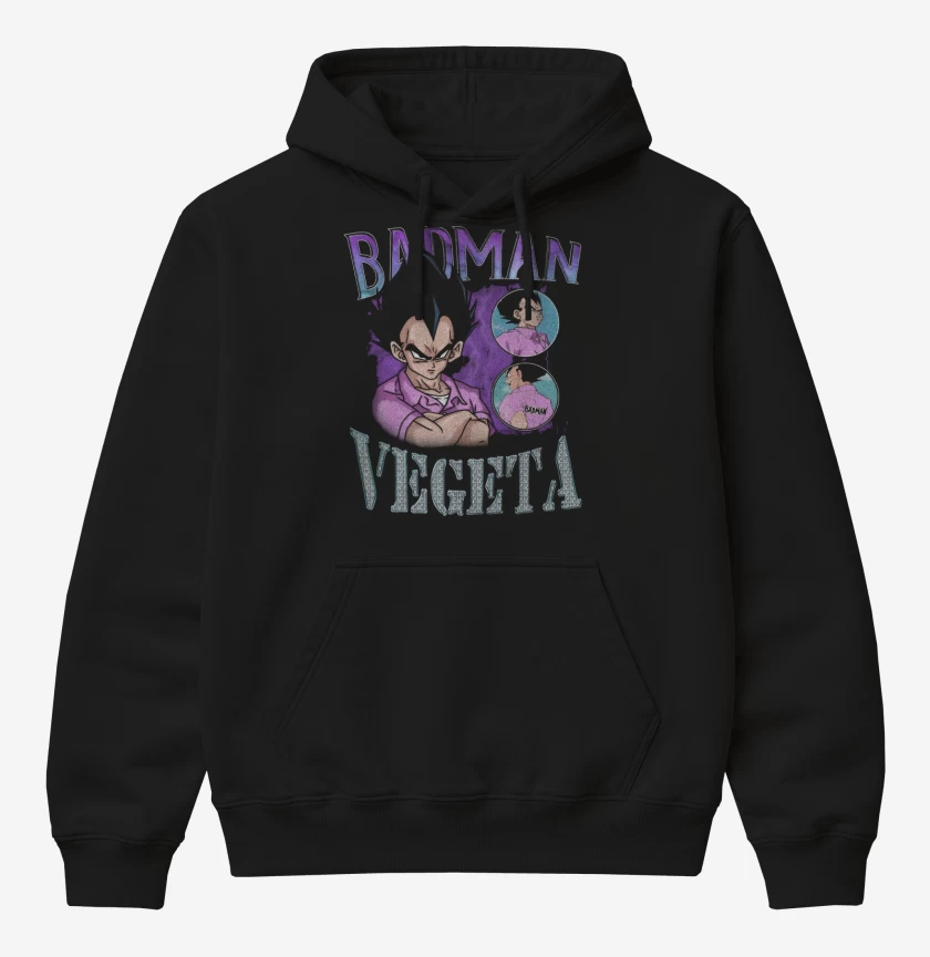 Poleron Canguro básico Negro de Badman Vegeta