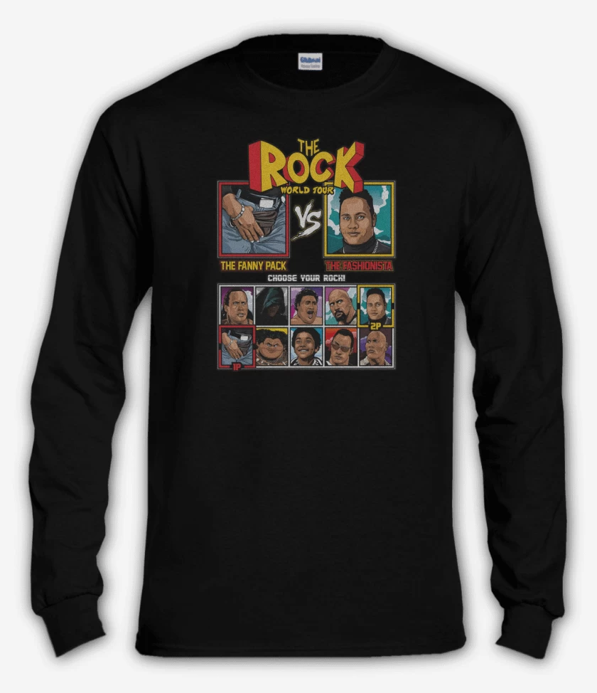 Polera manga larga Negro de The Rock Vs