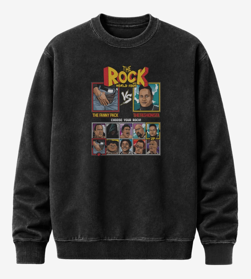 Poleron Polo Acid Wash Negro de The Rock Vs