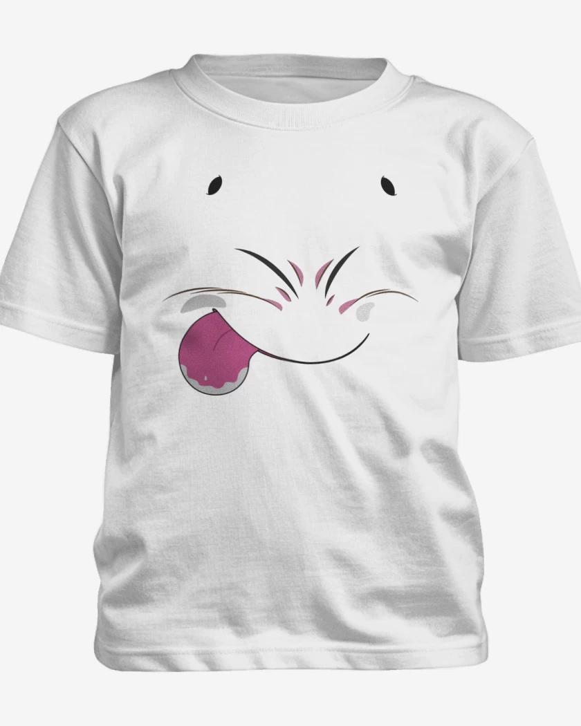 Polera de niño Blanco de Majin Boo Face