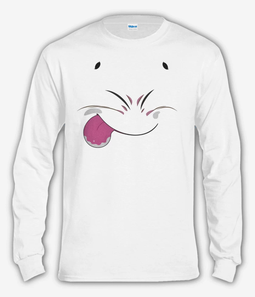 Polera manga larga Blanco de Majin Boo Face