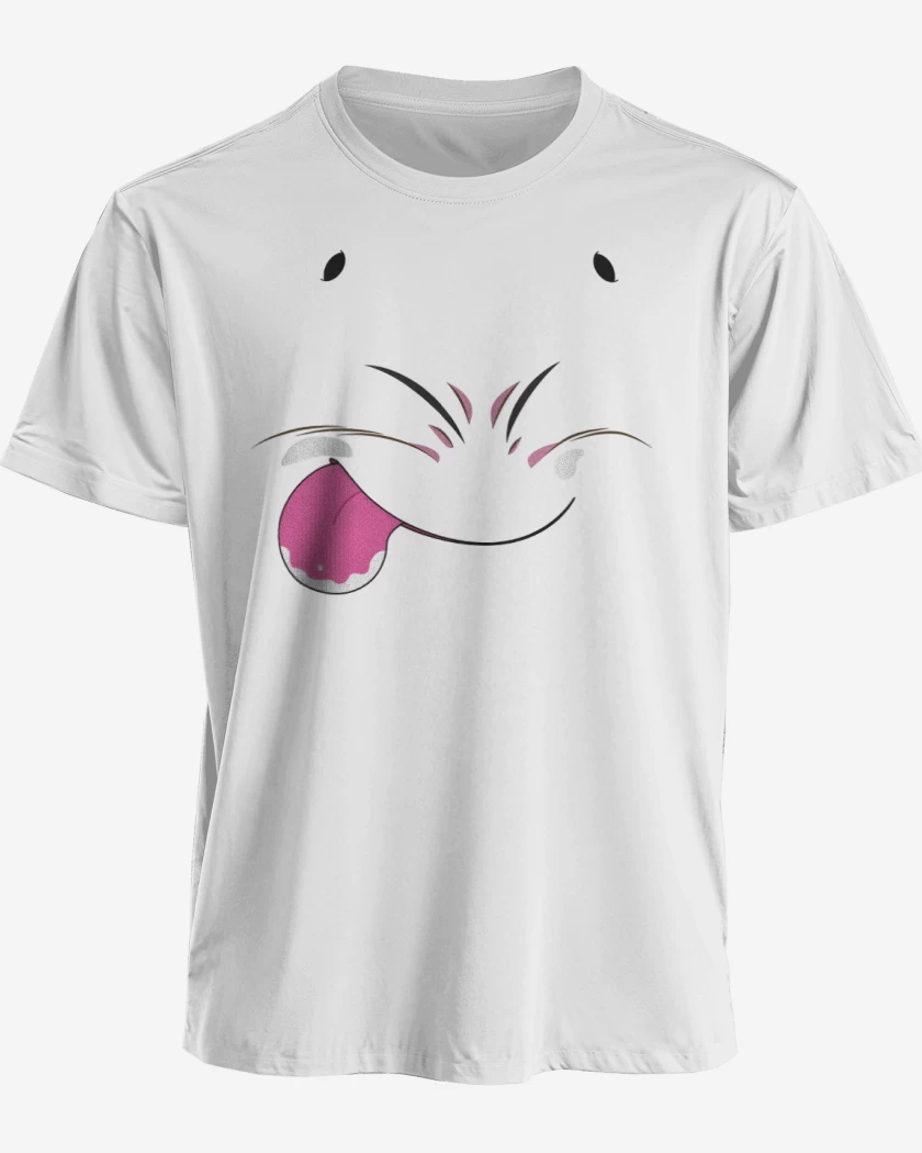 Polera premium Blanco de Majin Boo Face