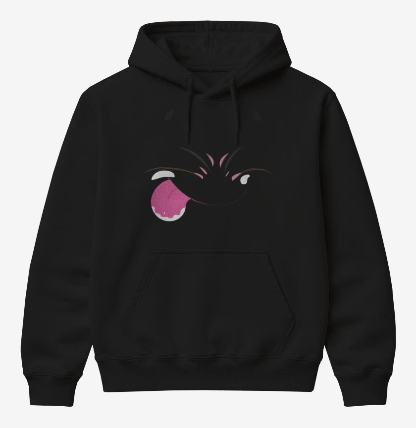 Poleron Canguro básico Negro de Majin Boo Face