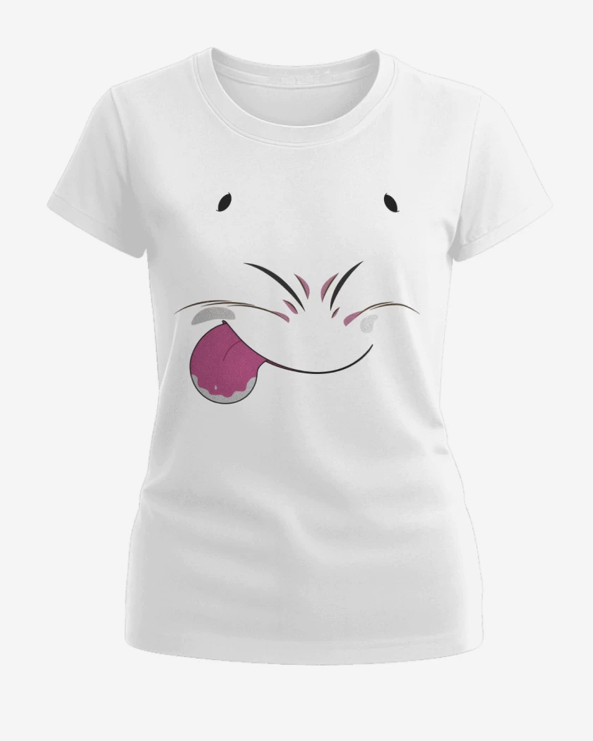 Polera de Mujer Blanco de Majin Boo Face