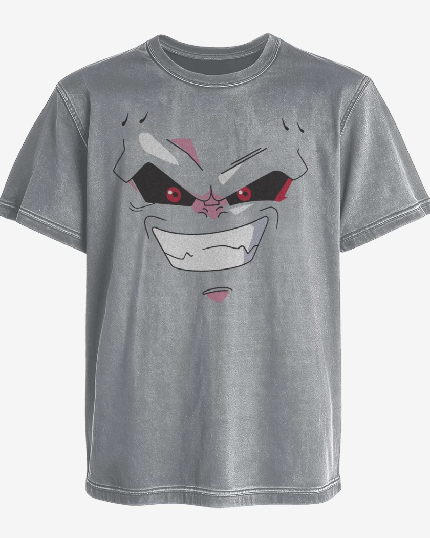 Polera desgastada Gris Melange de Kid Boo Face