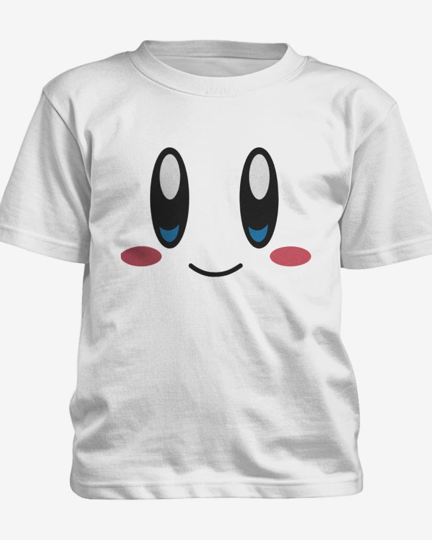 Polera de niño Blanco de Kirby Face