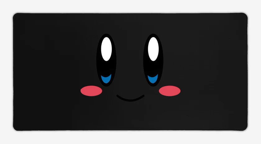 Mouse pad Gamer Negro de Kirby Face