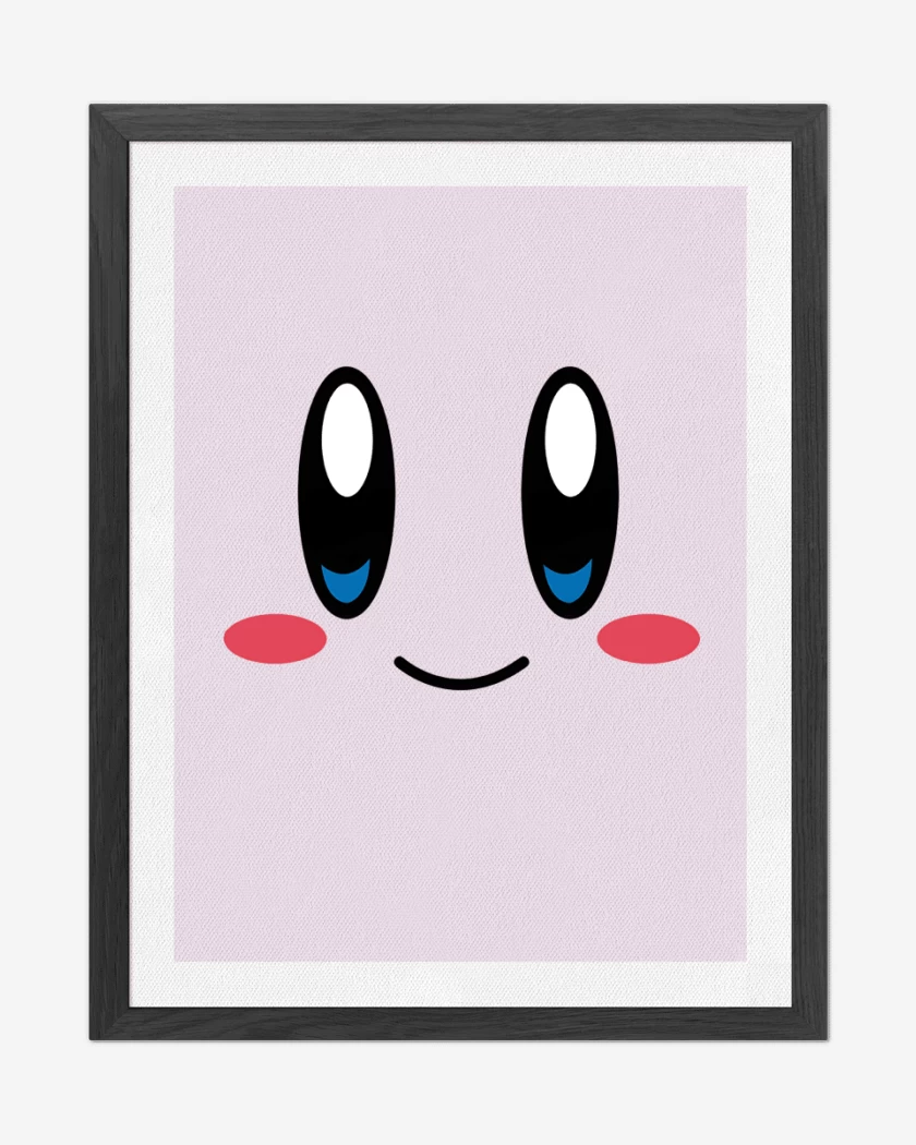 Cuadro decorativo Rosa Pastel de Kirby Face