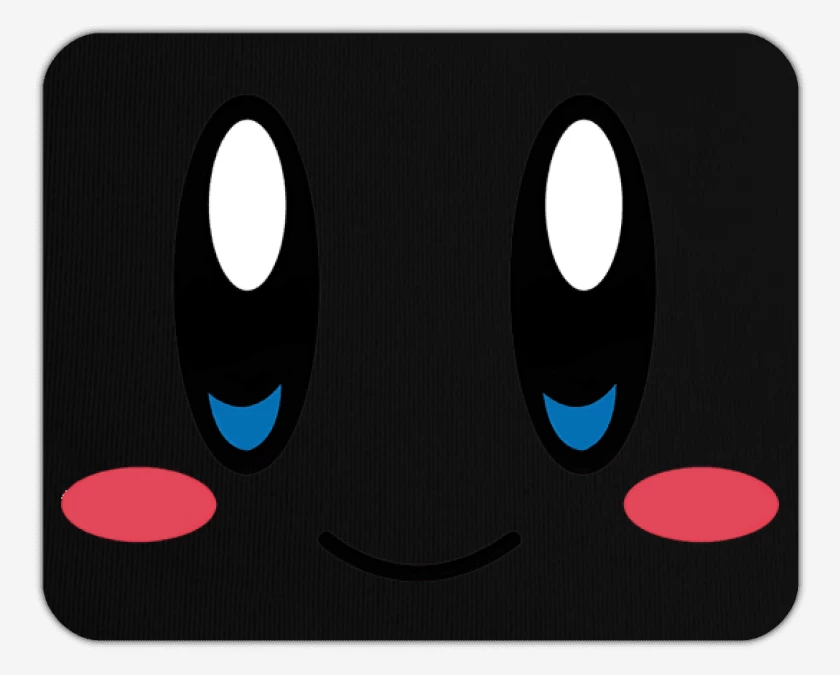 Mousepad Negro de Kirby Face