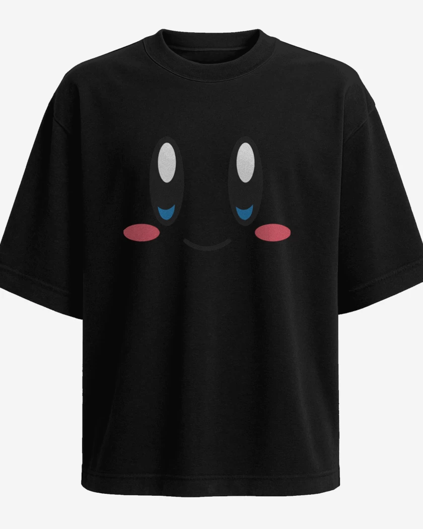 Polera Oversize Negro de Kirby Face
