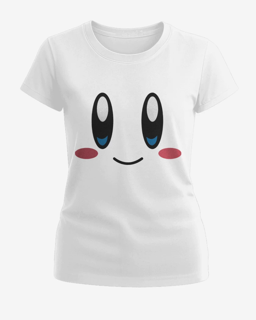 Polera de Mujer Blanco de Kirby Face