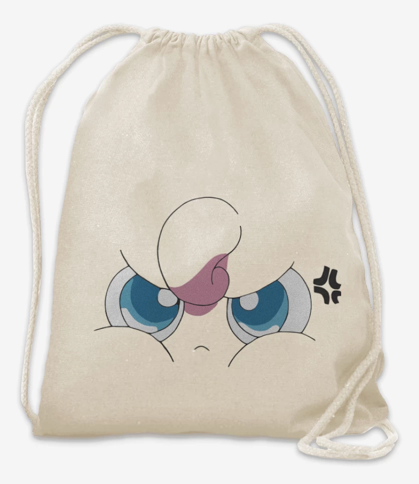 Mochila Blanco de Jigglypuff Enojado