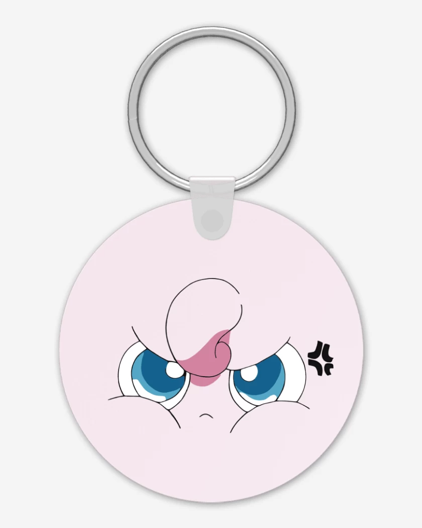 Llavero Rosa Pastel de Jigglypuff Enojado