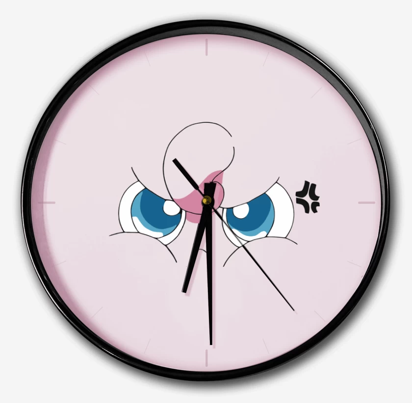 Reloj Rosa Pastel de Jigglypuff Enojado