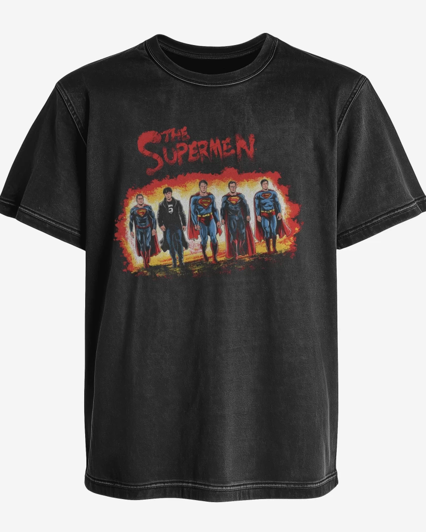 Polera desgastada Negro de The Supermen