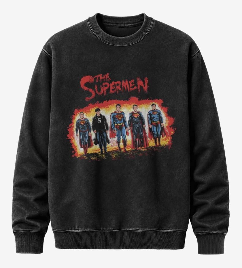 Poleron Polo Acid Wash Negro de The Supermen