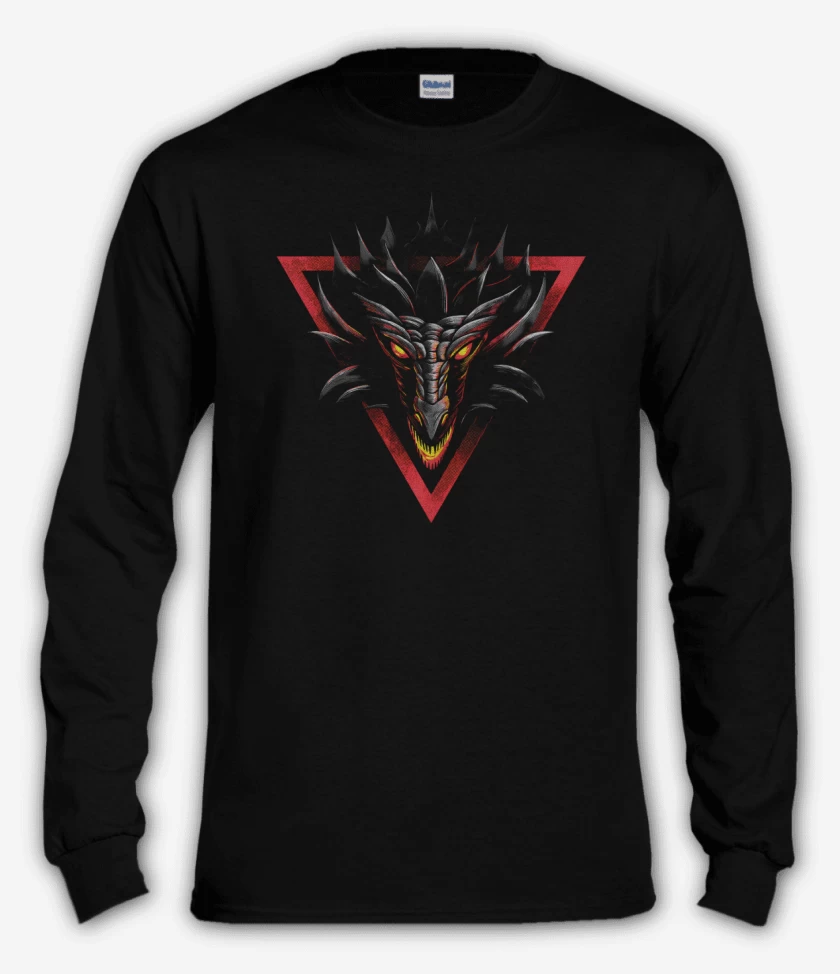 Polera manga larga Negro de Dragon Head