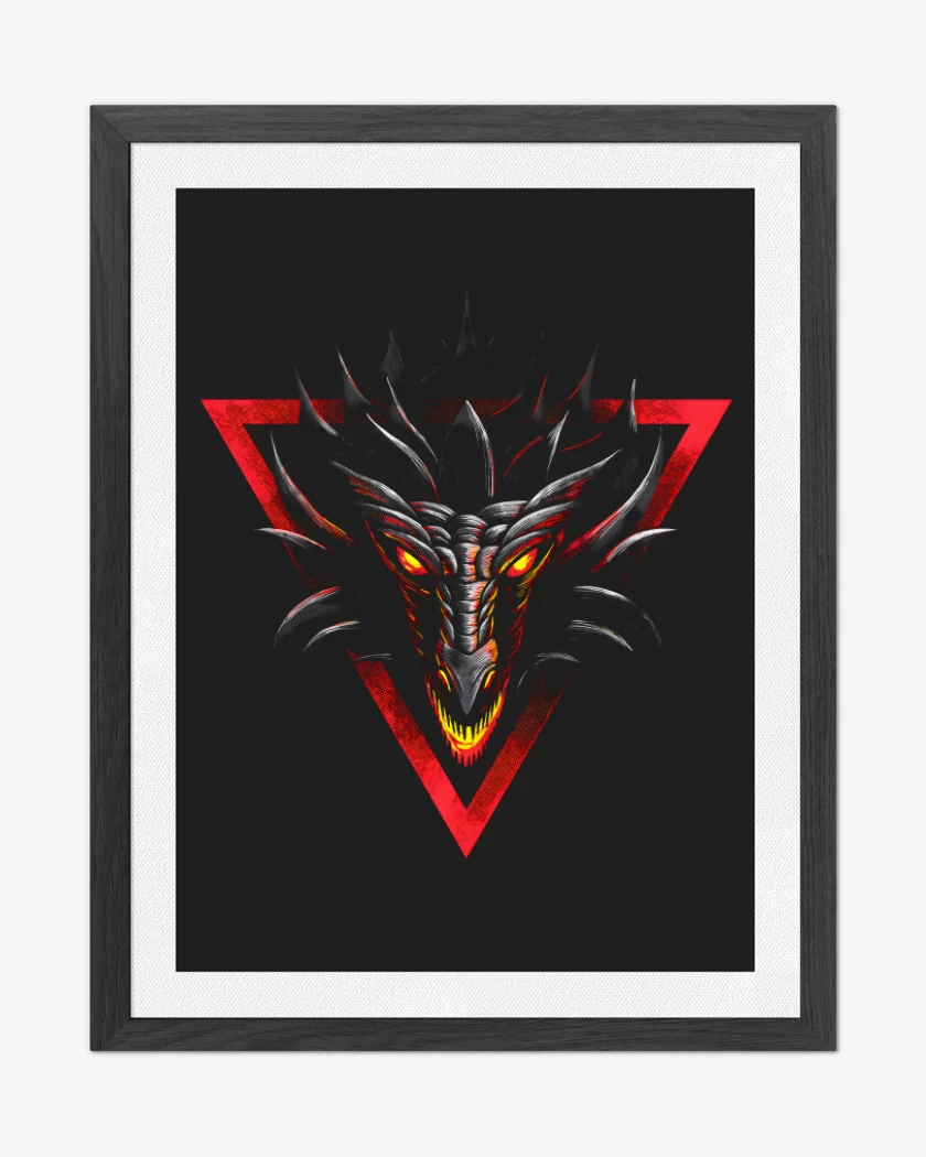 Cuadro decorativo Negro de Dragon Head