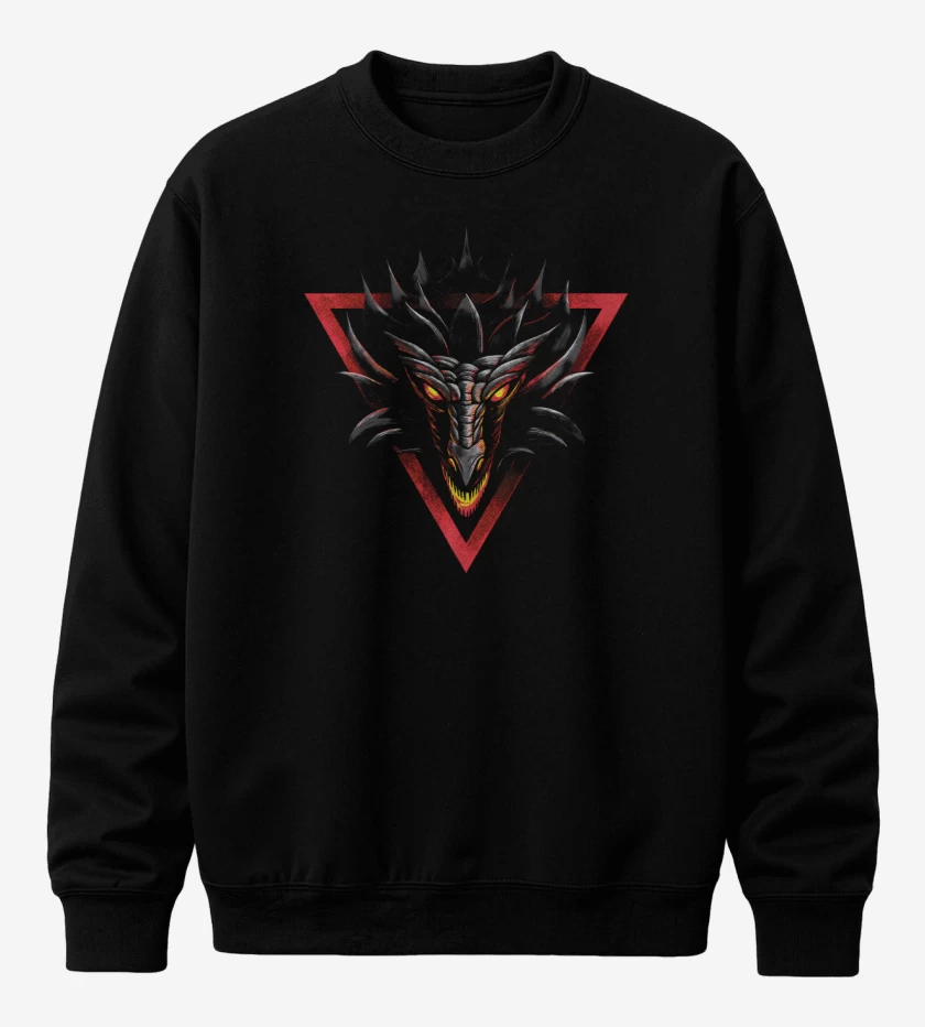 Poleron polo Negro de Dragon Head