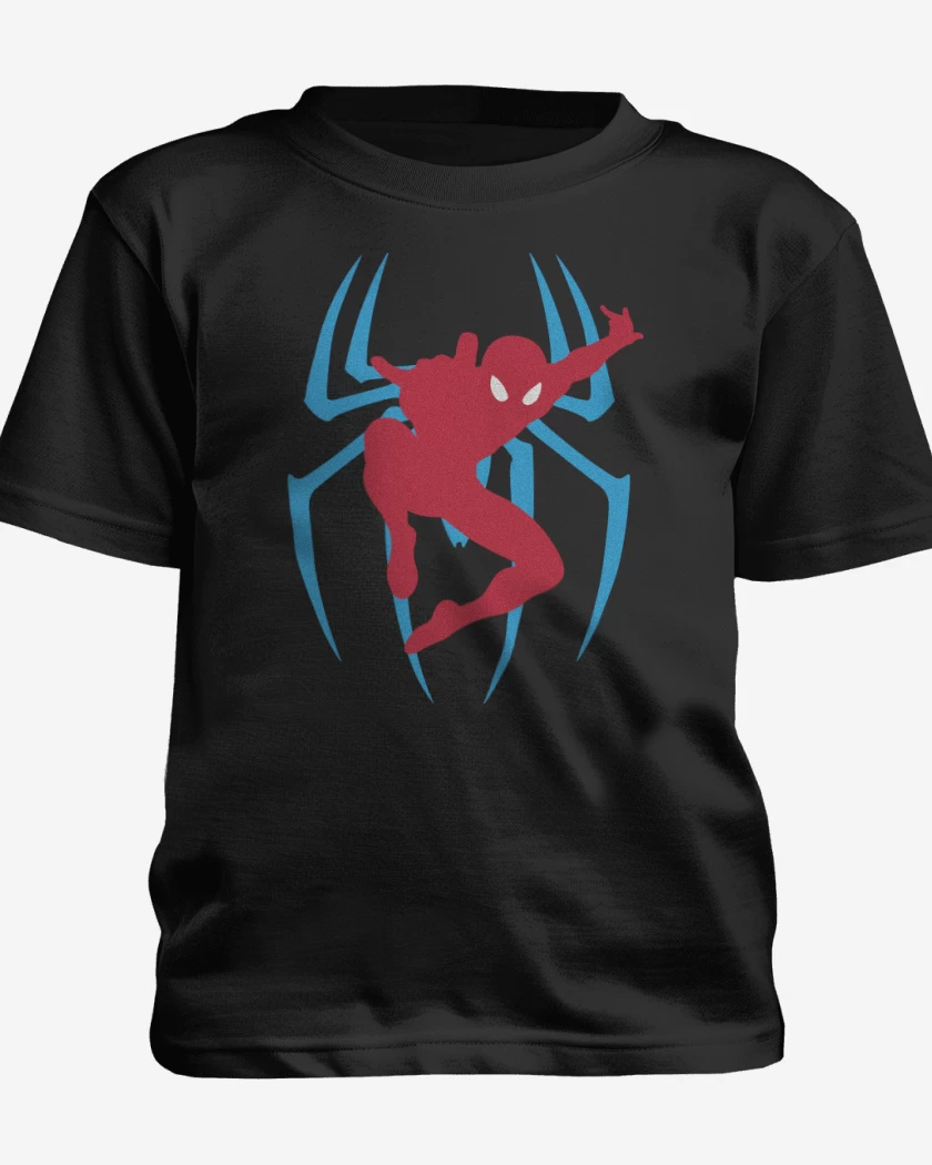 Polera de niño Negro de Araña con muñeco