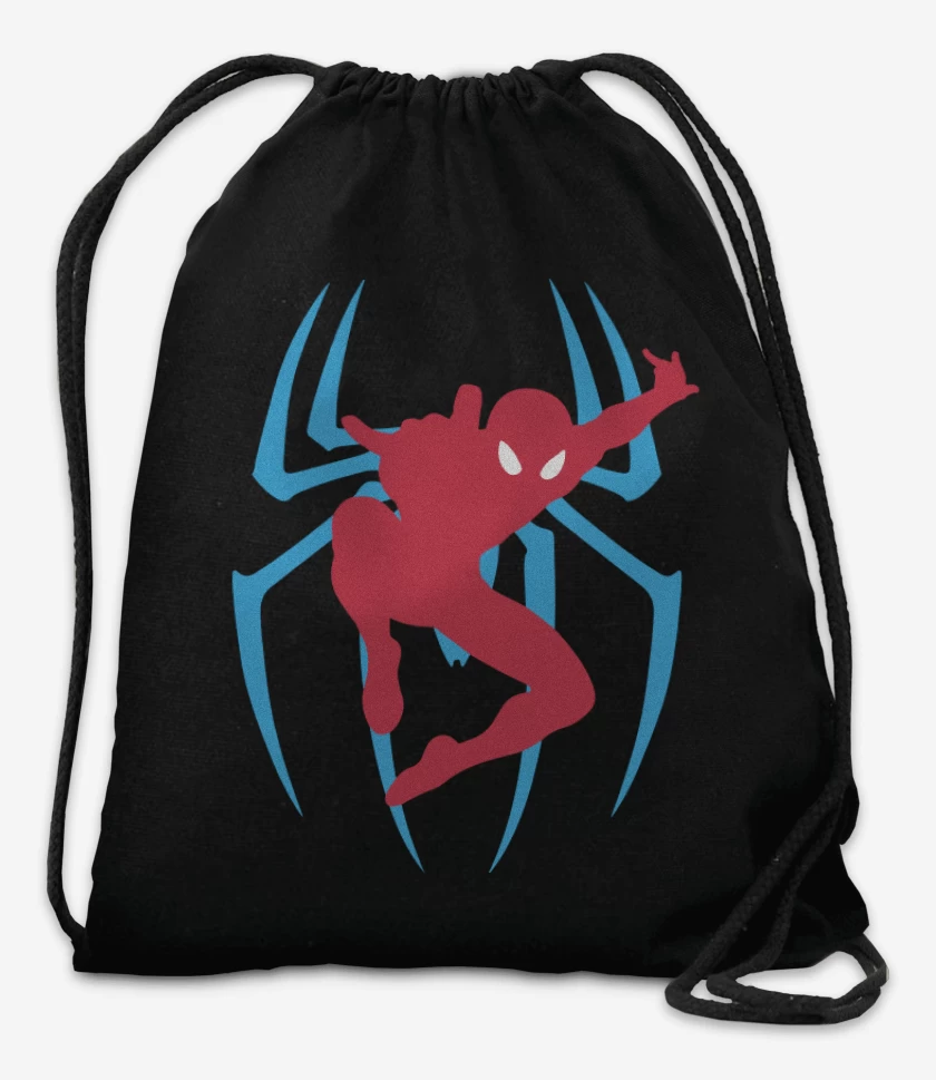Mochila Negro de Araña con muñeco