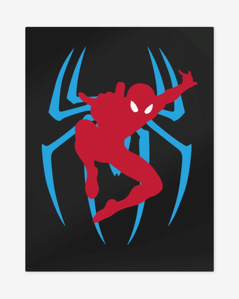 Print metalico Araña con muñeco