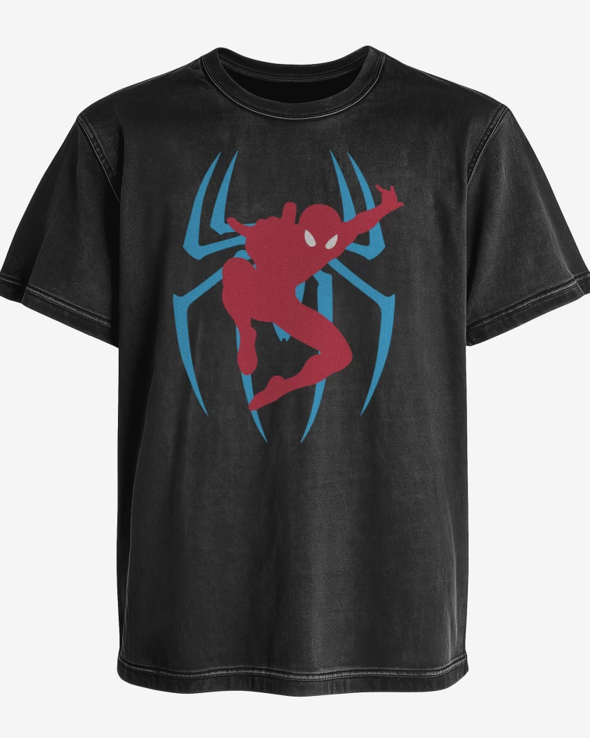 Polera desgastada Araña con muñeco