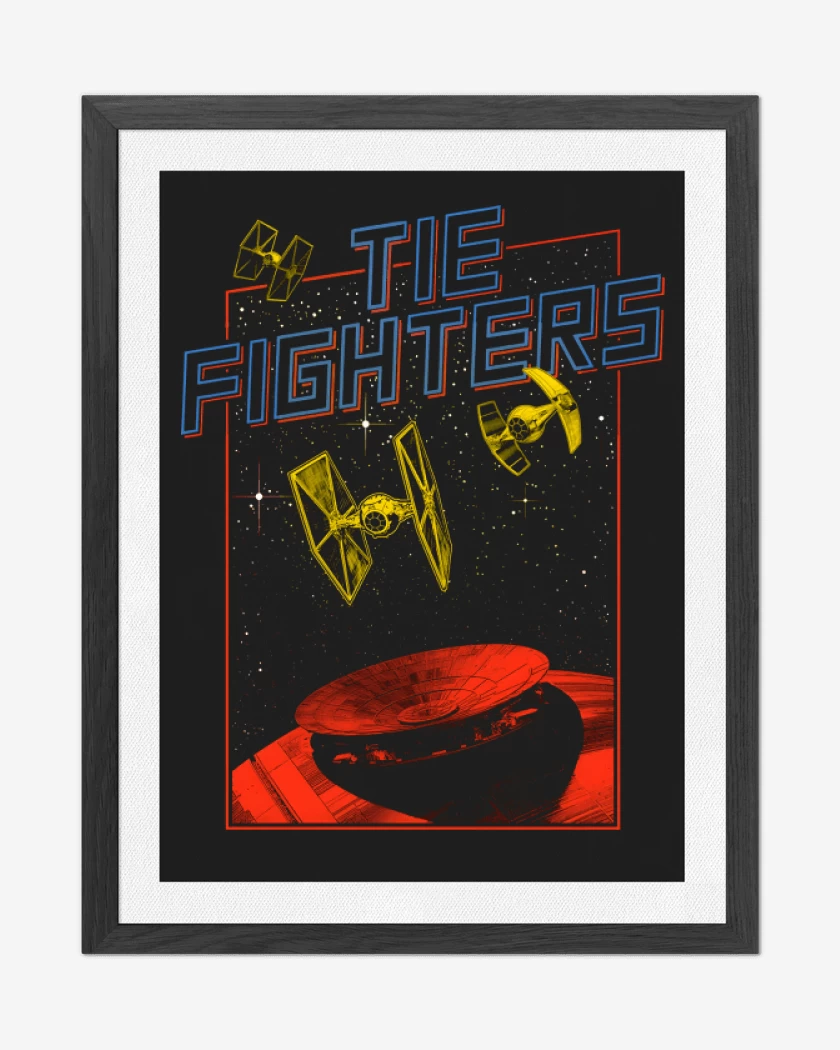 Cuadro decorativo Negro de Tie Fighters 