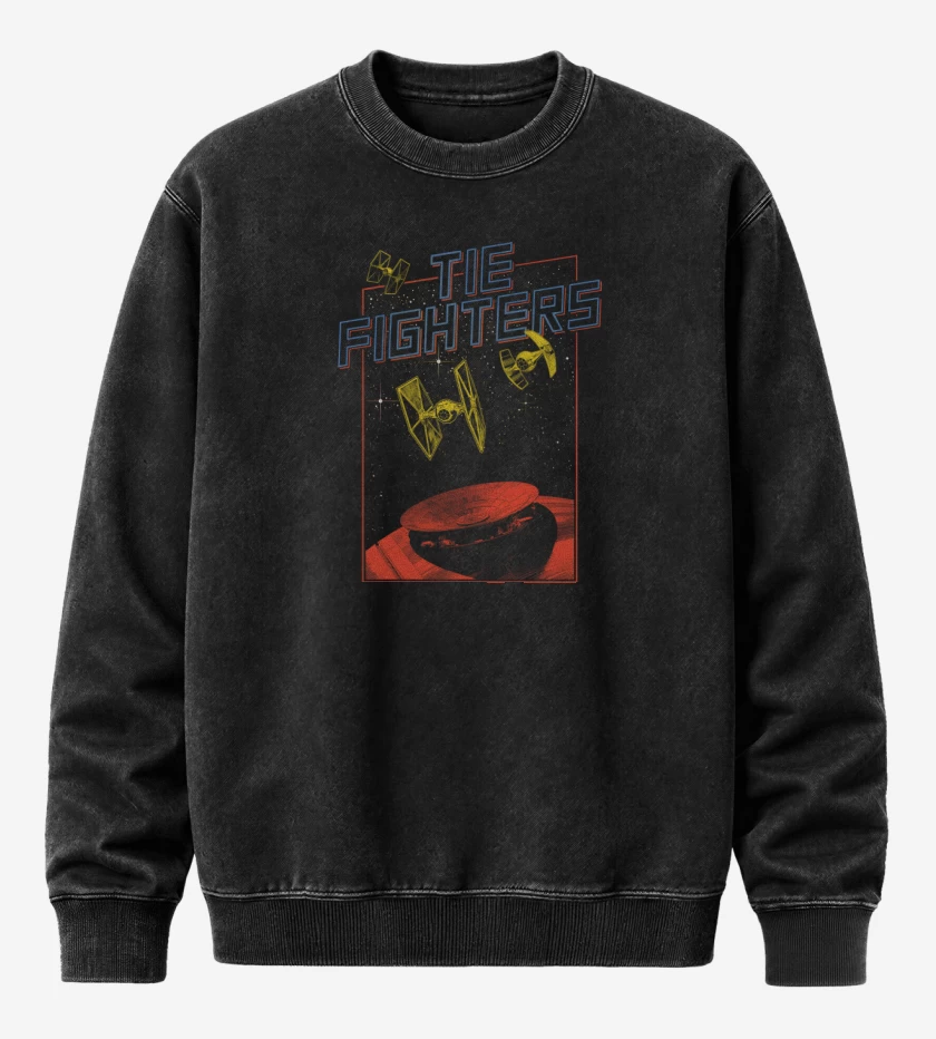 Poleron Polo Acid Wash Negro de Tie Fighters 