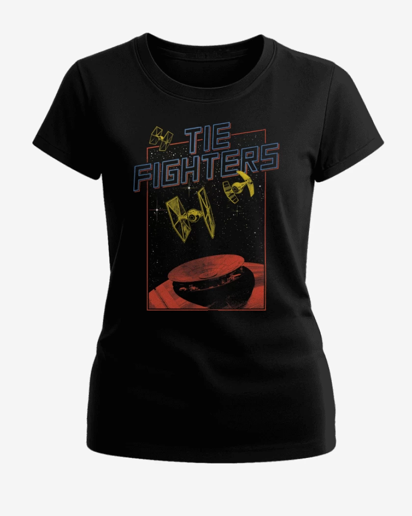 Polera de Mujer Negro de Tie Fighters 