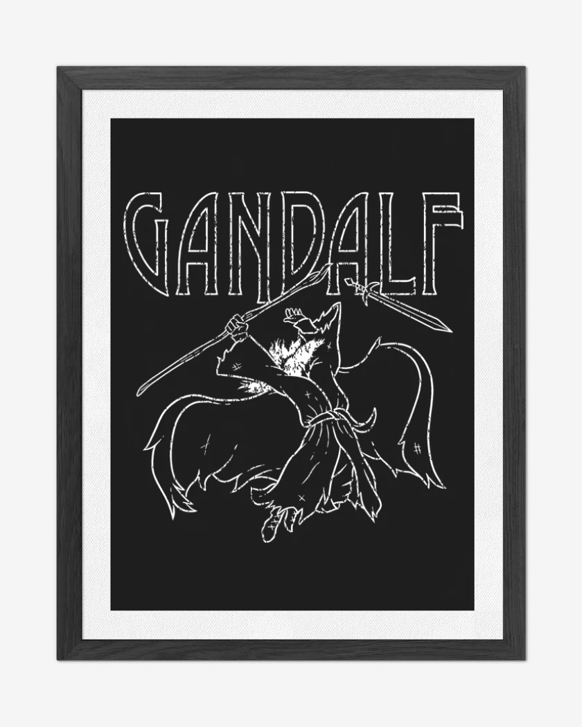 Cuadro decorativo Negro de Led Gandalf