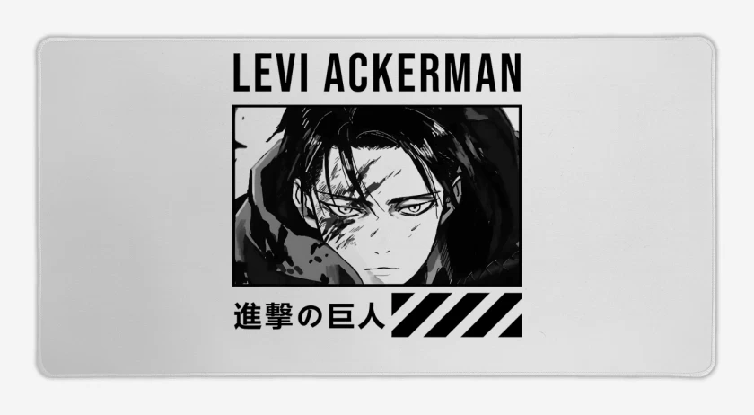 Mouse pad Gamer Blanco de Levi Ackerman