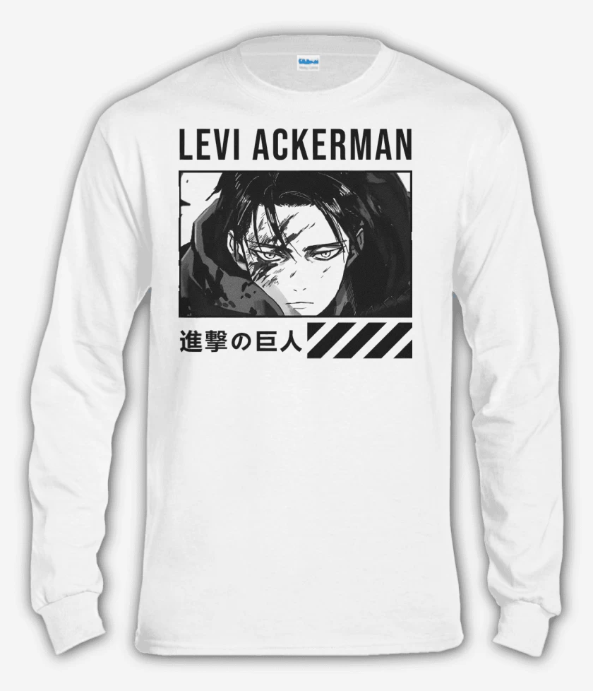 Polera manga larga Blanco de Levi Ackerman