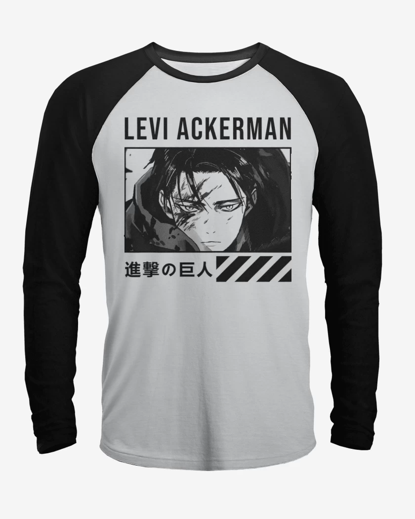 Polera Raglan Blanco / Negro de Levi Ackerman