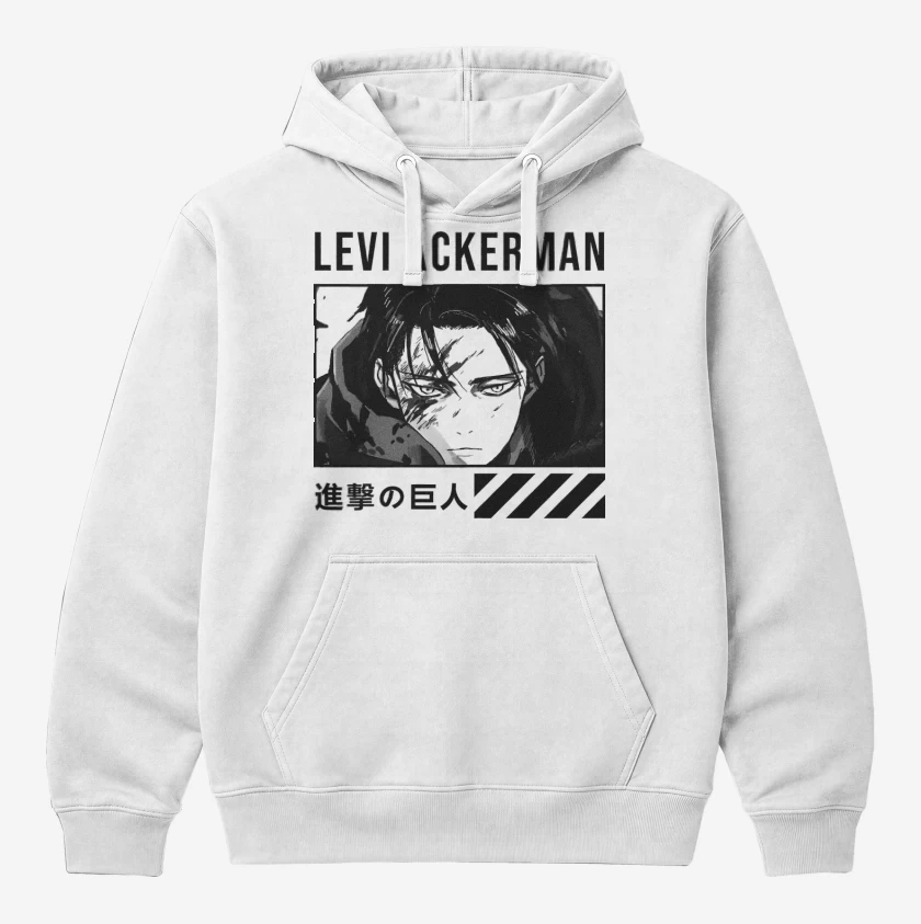 Polerón Canguro Blanco de Levi Ackerman