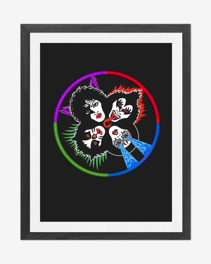 Cuadro decorativo Negro de Kiss Pecho
