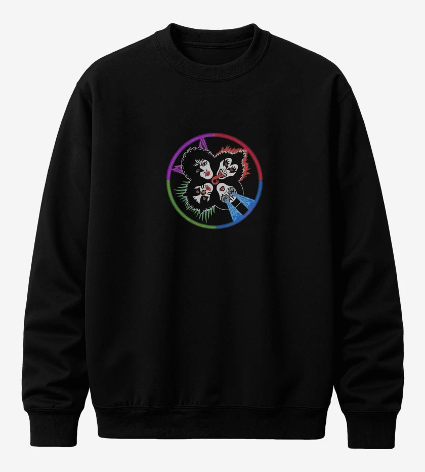 Poleron polo Negro de Kiss Pecho